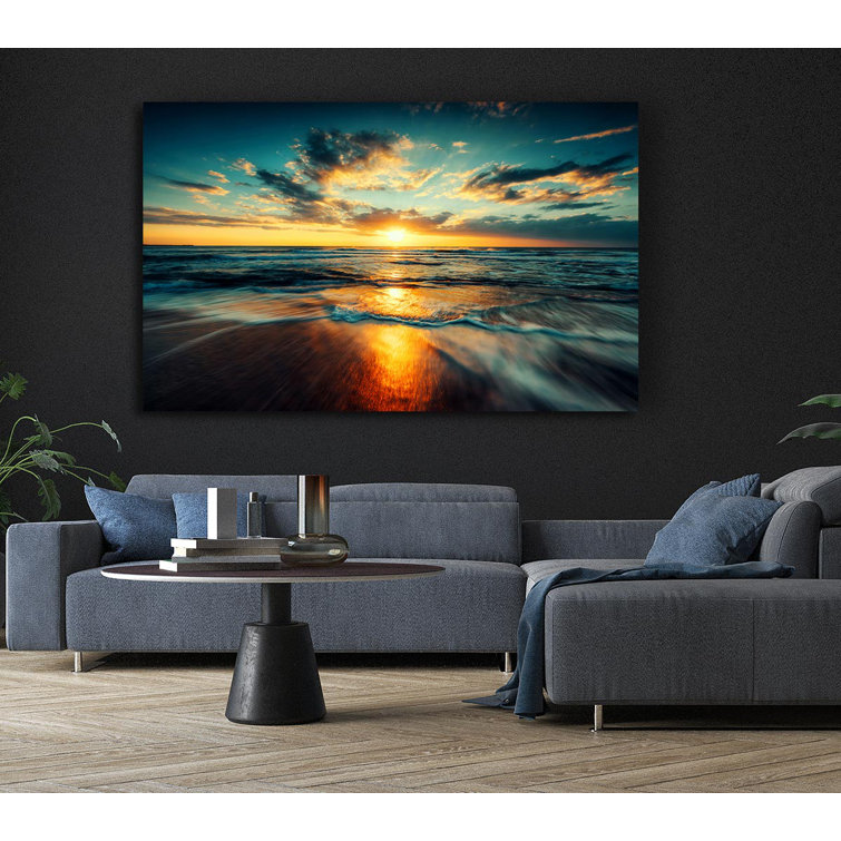 Vivid Bright Tropical Ocean Wave Sunrise LED Night Light deals Room Wall Decoration